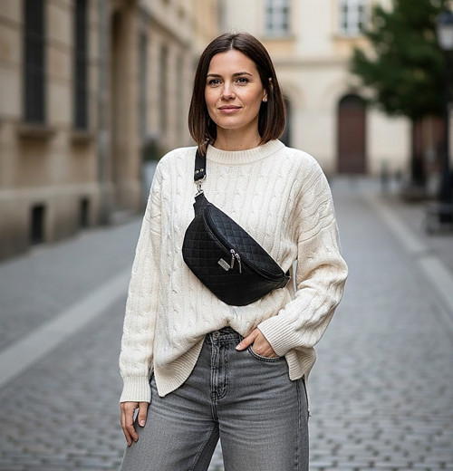 LEDVINKA PRODLOUŽENÁ- černá- čtverce — foto 2