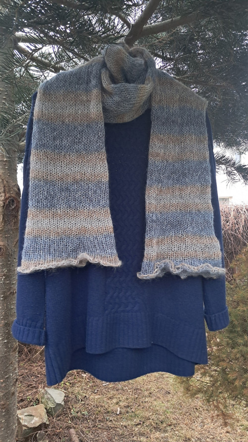 Šála maxi - mohér, kašmír, vlna, nylon — foto 4