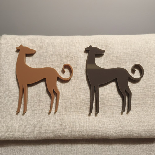 Chrtí brož Toffee - karamelová — foto 2