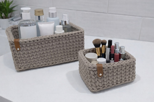 Set obdélníkových úložných košíků (2 ks) — foto 4