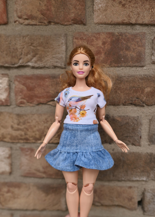 Barbie - baculka - jeans sukně — foto 2