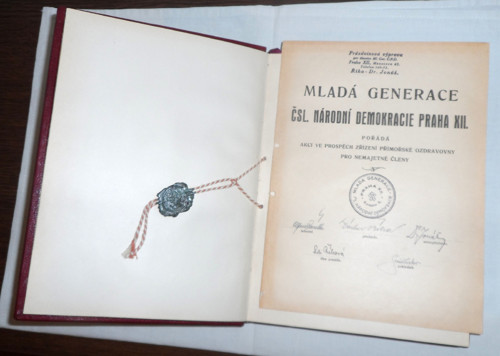 KNIHA pro autogramy • Mladá generace ČsND 1934 — foto 3