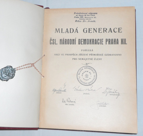 KNIHA pro autogramy • Mladá generace ČsND 1934 — foto 2