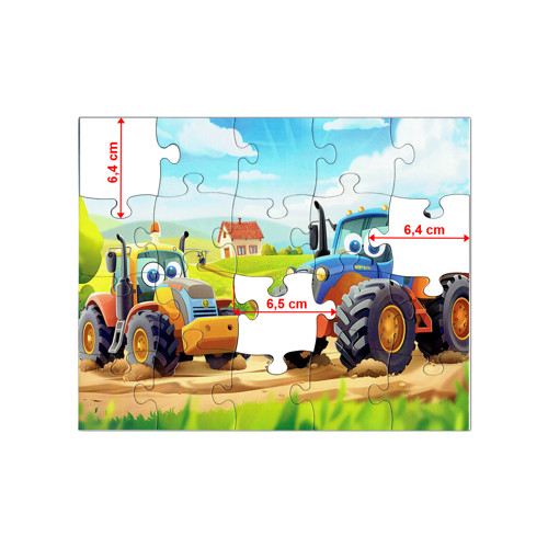 Puzzle pro děti: Traktory – 20 dílků — foto 4