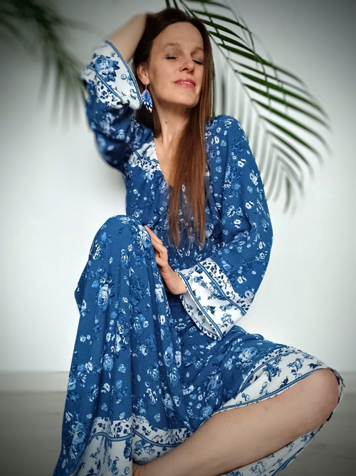Boho Maxi Úchvatné Šaty S Bordurou — foto 5