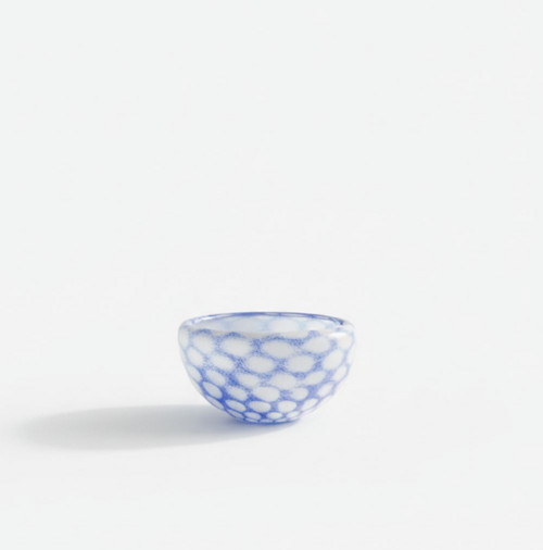 Skleněná miska White blue — foto 2