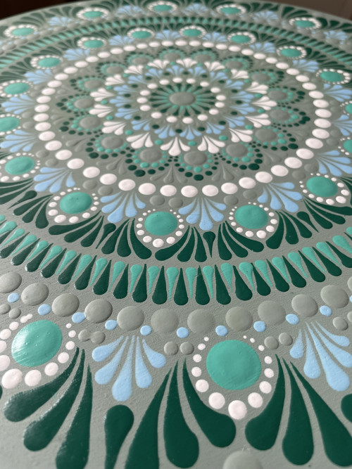Mandala Eukalyptus - ručně malovaná, 40 cm — foto 3