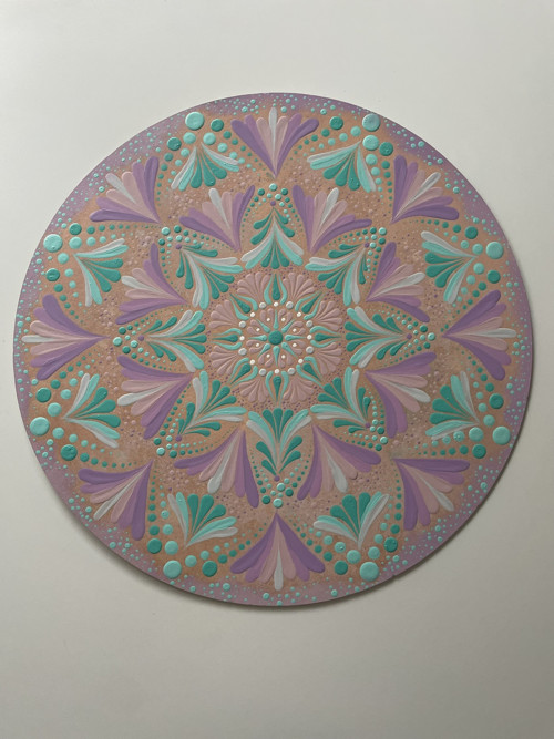 Mandala Campanula - ručně malovaná, 45 cm — foto 2