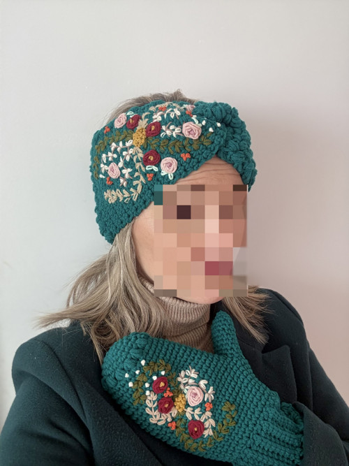 Háčkovaný setík smaragdový — foto 2