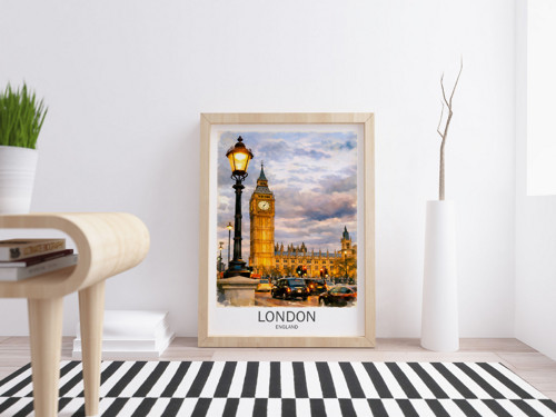 Londýn, Big Ben - Tisk, plakát — foto 4