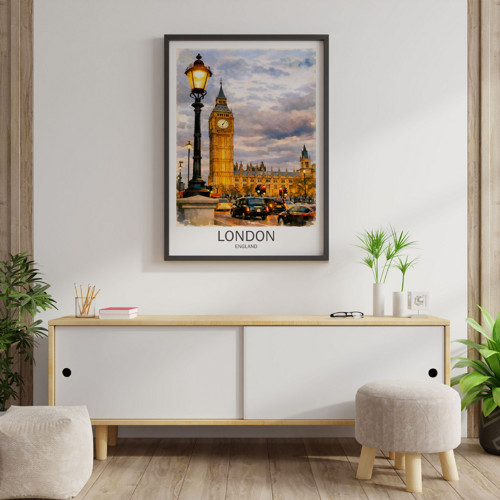 Londýn, Big Ben - Tisk, plakát — foto 2