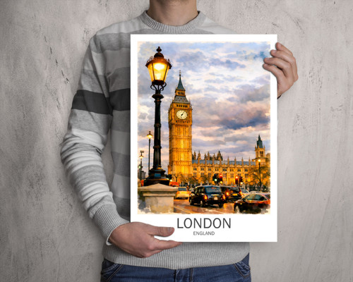 Londýn, Big Ben - Tisk, plakát — foto 5