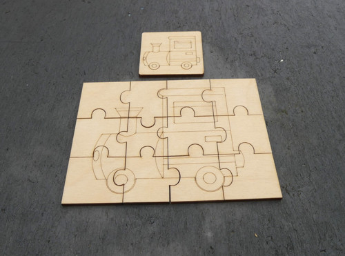 Puzzle k domalování - mašinka — foto 3