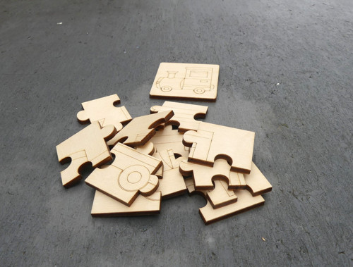 Puzzle k domalování - mašinka — foto 4