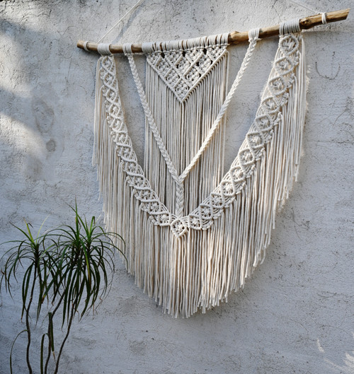 Macramé Krémové "V" Xxl — foto 2