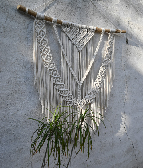 Macramé Krémové "V" Xxl — foto 3