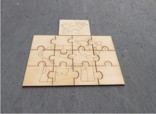 Puzzle k domalování - Kravička — foto 2
