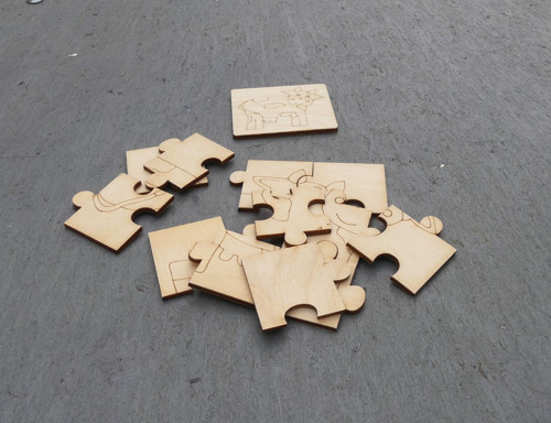 Puzzle k domalování - Kravička — foto 3