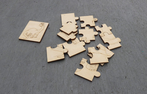 Puzzle k domalování - Dinosaurus — foto 3
