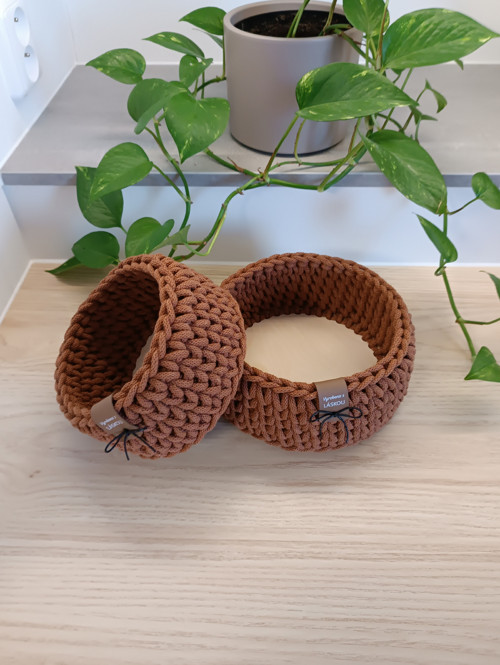 Sada 2 háčkovaných košíků — foto 3