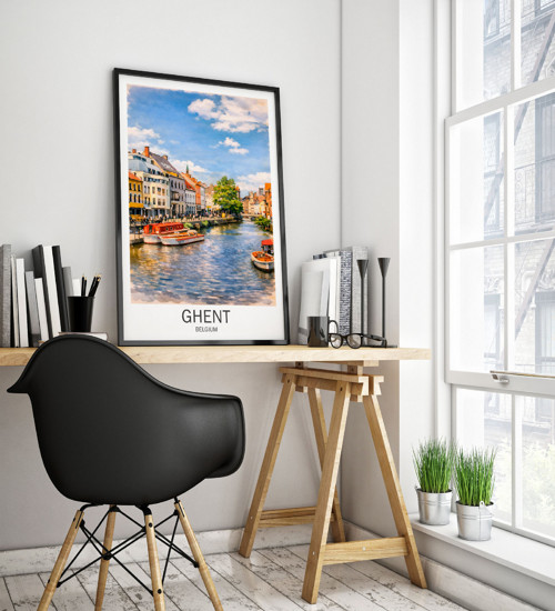 Gent, Belgie - Tisk, plakát — foto 3