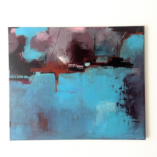 Blue Screen Drama, plátno 60x50cm — foto 2