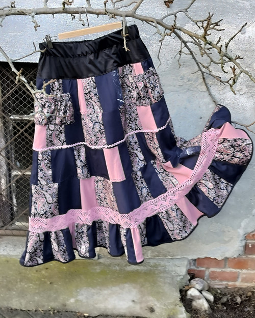 Patchworková sukně Blue Pink lady — foto 4