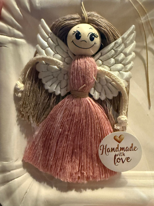 Macrame anděl růžový — foto 2