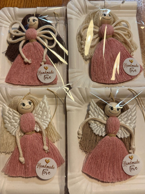 Macrame anděl růžový — foto 3