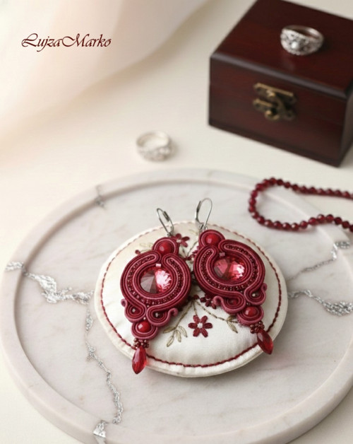 Arianna soutache / sutaš náušnice — foto 2
