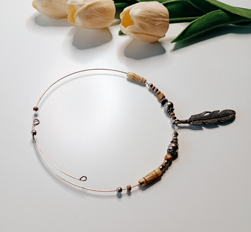 Zajímavý retro náhrdelník, boho style — foto 6