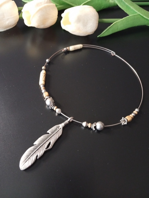 Zajímavý retro náhrdelník, boho style — foto 2