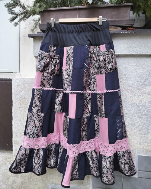 Patchworková sukně Blue Pink lady — foto 5