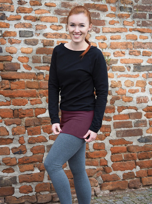 Dvouvrstvý fleece pás ROSE red grape — foto 3