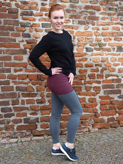 Dvouvrstvý fleece pás ROSE red grape — foto 2