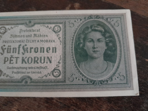 5 korun 1940 protektorát — foto 3