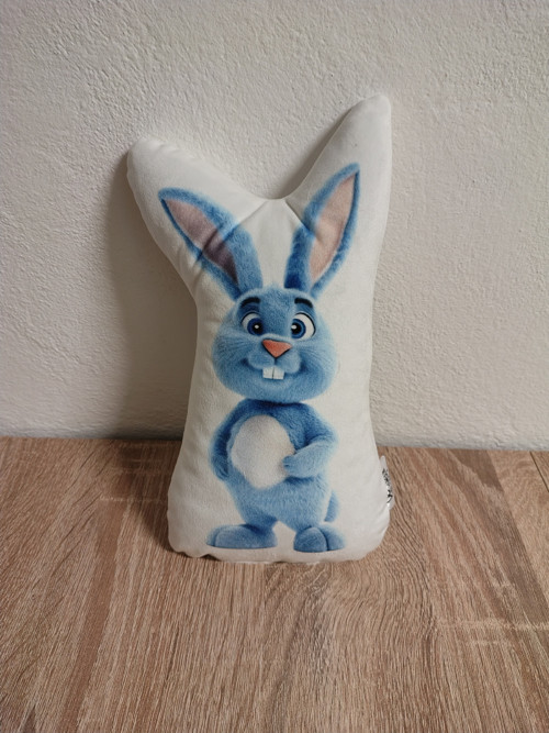 Modrý zajíček- 3D polštář — foto 2