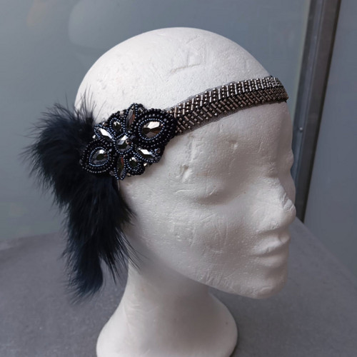 Great Gatsby Silver and Black... čelenka — foto 2