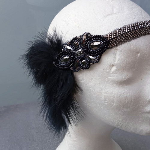 Great Gatsby Silver and Black... čelenka — foto 5