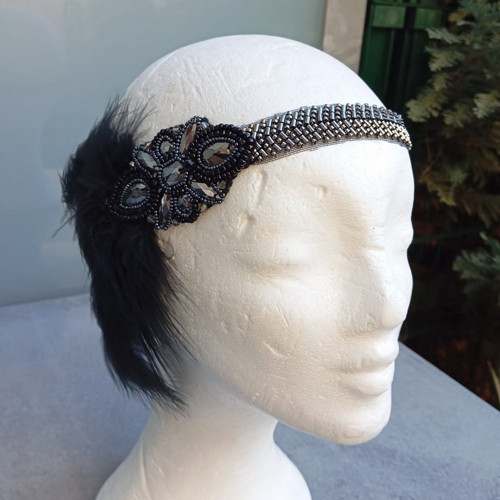 Great Gatsby Silver and Black... čelenka — foto 6