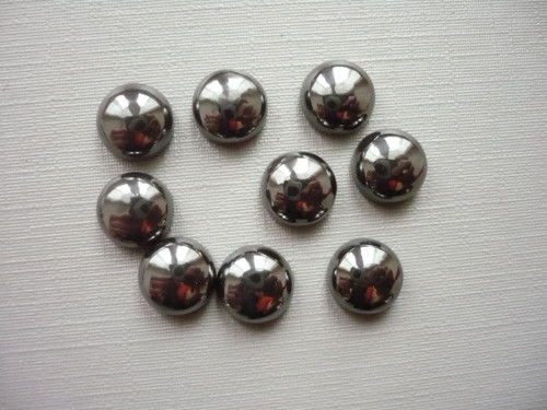 Kabošon - hematit 9 mm, 1 ks — foto 2