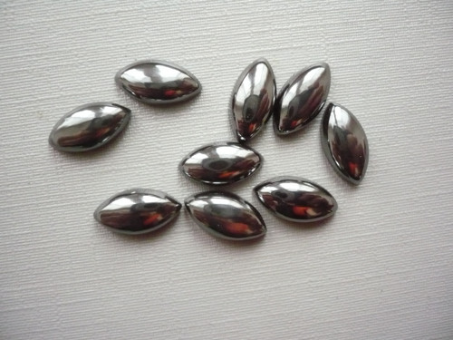 Kabošon - hematit 12 mm, 1 ks — foto 2
