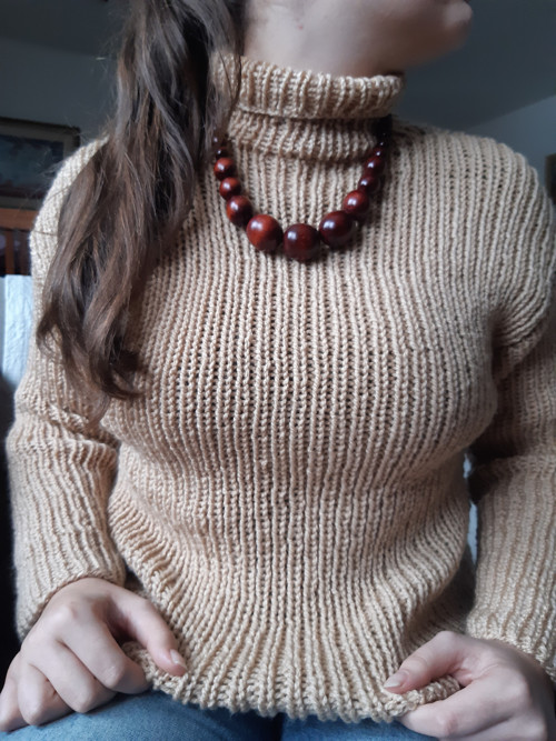 Svetr vroubek béžový — foto 2