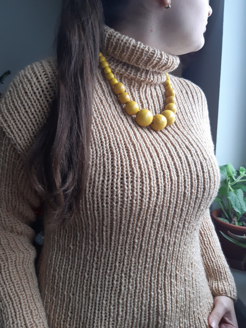 Svetr vroubek béžový — foto 5