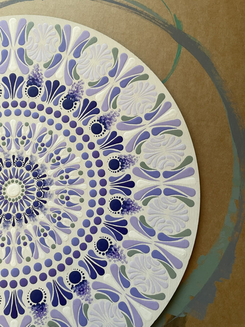 Mandala Levandule - ručně malovaná, 40 cm — foto 6