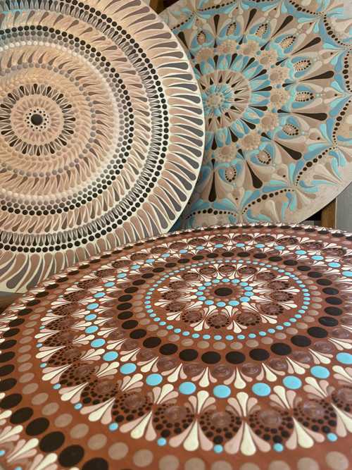 Mandala Orient - ručně malovaná, 35 cm — foto 4
