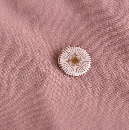 Porcelánová brož - Circle — foto 3