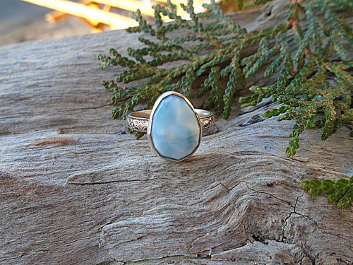 Strieborny prsteň Ag 925 Larimar — foto 3