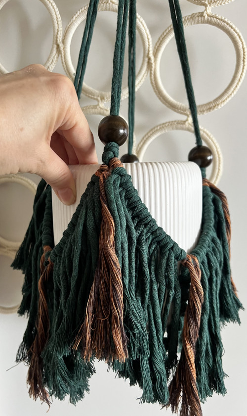 Boho závěs na květináč — foto 5