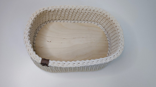 Oválný háčkovaný košík 30x20 cm — foto 3